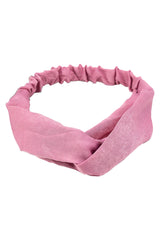 Atomic Pink Cross Elastic Headband | Retro Headband | Rockabilly Headband