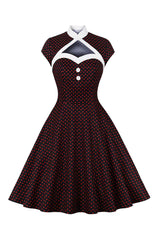 Atomic Polka Dot Hollow Out Vintage Dress