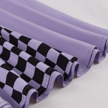 Atomic Purple Checkered Vintage Halter Dress