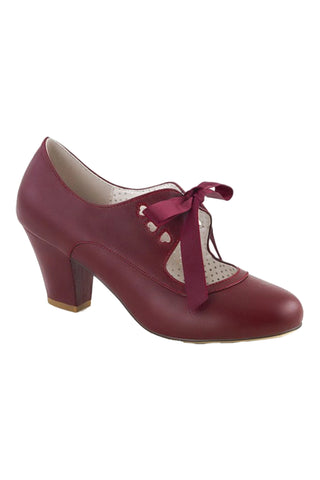 Atomic Red Bowknot Mary Jane Pumps
