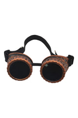 Atomic Red Copper Steampunk Dark Lens Thick Goggles