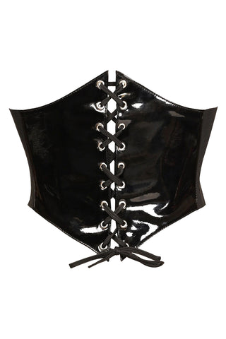 Lavish Premium Black Patent Corset Belt Cincher | Gothic Corset Outfit | Gothic Corset Belt