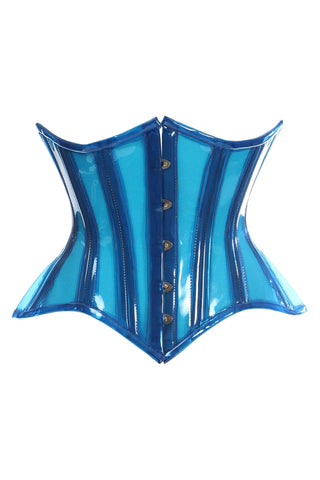 Lavish Premium Blue Clear Curvy Underbust Waist Cincher Corset