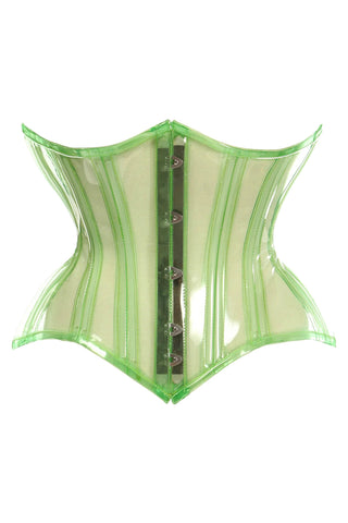 Lavish Premium Green Clear Curvy Underbust Waist Cincher Corset