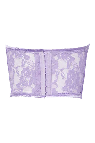Lavish Premium Lavender Sheer Lace Underwire Waist Cincher Corset