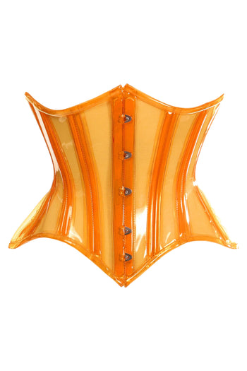Lavish Premium Orange Clear Curvy Underbust Waist Cincher Corset