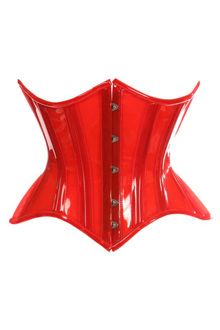 Lavish Premium Red Clear Curvy Underbust Waist Cincher Corset