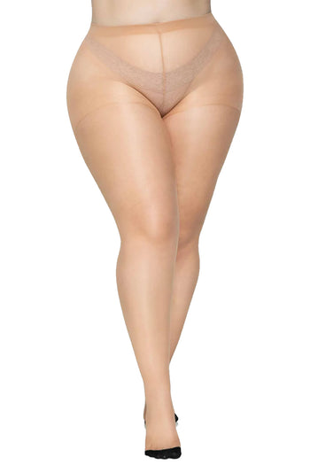 Leg Avenue Nude Plus Size Nyx Cuban Heel Pantyhose