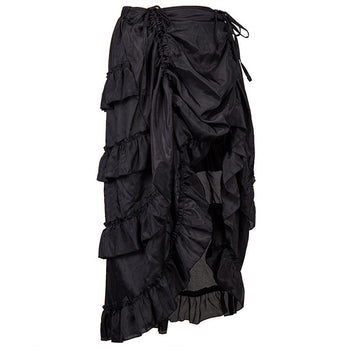 Black Adjustable Ruffle Skirt
