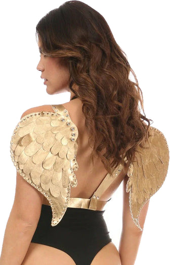 Premium Gold Metallic Angel Wing Harness