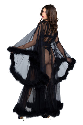 Roma Black Hollywood Glam Luxury Robe