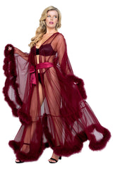Roma Merlot Hollywood Glam Luxury Robe