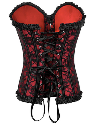 Siren Red and Black Burlesque Corset