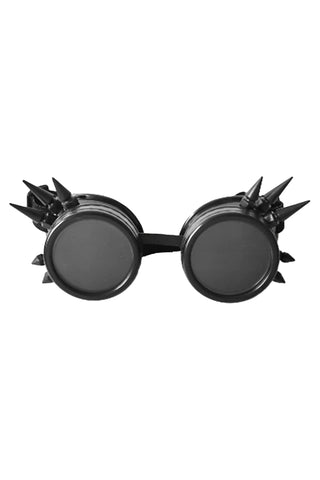 Atomic Black Steampunk Spiked Goggles