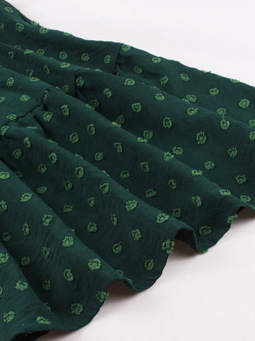 Atomic Green Vintage Sashed Swiss Dotted Dress