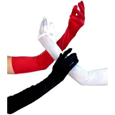 Atomic Red Opera Length Gloves