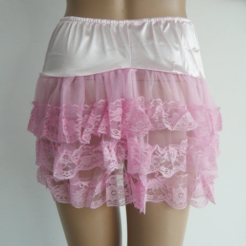 Atomic Pink and White Lace Petticoat