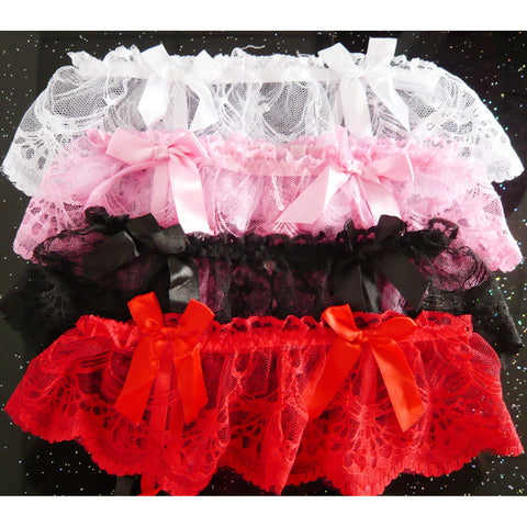 Atomic Pink Floral Heart Garter Skirt